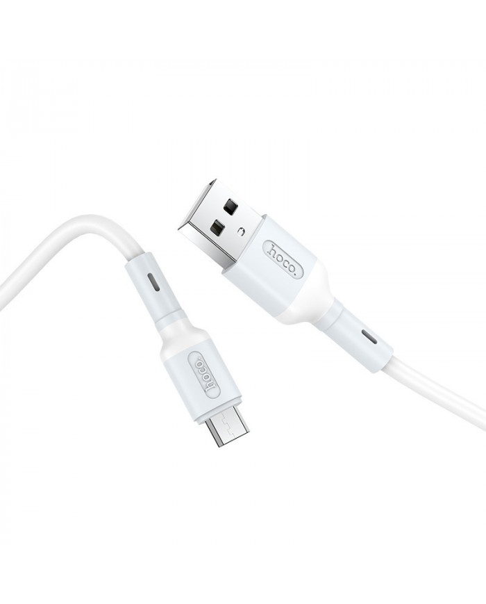 Καλώδιο Σύνδεσης Hoco X65 Prime USB σε Micro USB για Γρήγορη Φόρτιση και Μεταφορά Δεδομένων 2.4A Λευκό 1m