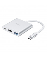 Hub USB Hoco HB31 Easy 4-in-1 Mini and Portable με 4 χ USB 3.0 1.2m Μαύρο