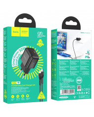 Φορτιστής Ταξιδίου Hoco N32 Glory με USB-C Fast Charge PD30W Small Body 5V/3A με Καλώδιο Lightning 1m Μαύρος