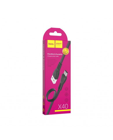 Καλώδιο σύνδεσης Hoco X40 Noah USB σε USB-C Fast Charging 2.4A Μαύρο 1m Καλώδιο σύνδεσης Hoco X40 Noah USB σε USB-C Fast Charging 2.4A Μαύρο 1m