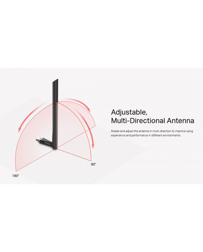 MERCUSYS Wireless USB Adapter MU6H, 5dBi, AC650, Dual Band, Ver. 1.0