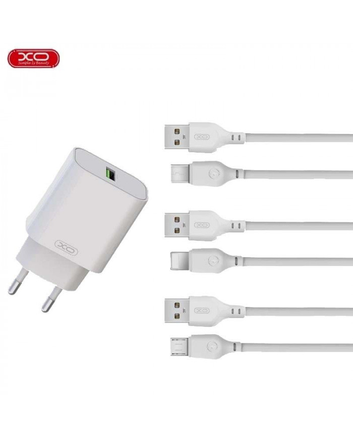 QC3.0 18W Φορτιστής Με Καλώδιο Lightning