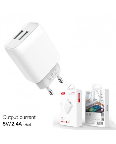 XO L57 EU Διπλής Θύρας Φορτιστής Άσπρο