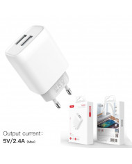 XO L57 EU Διπλής Θύρας Φορτιστής Άσπρο