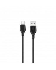 Καλώδιο Σύνδεσης Hoco X65 Prime USB σε Micro USB για Γρήγορη Φόρτιση και Μεταφορά Δεδομένων 2.4A Λευκό 1m
