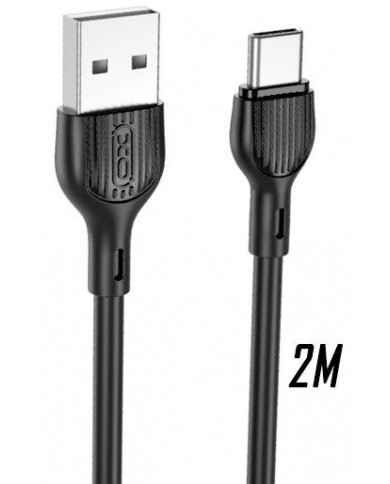 XO  2.4A USB Καλώδιο Φόρτισης TypeC 2m Μαύρο XO  2.4A USB Καλώδιο Φόρτισης TypeC 2m Μαύρο