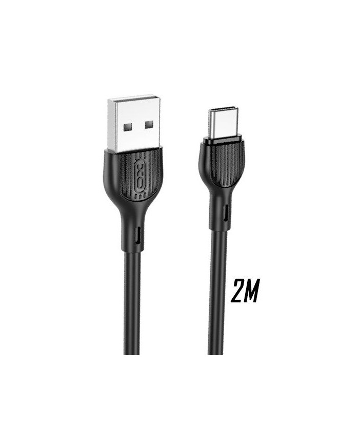 XO  2.4A USB Καλώδιο Φόρτισης TypeC 2m Μαύρο