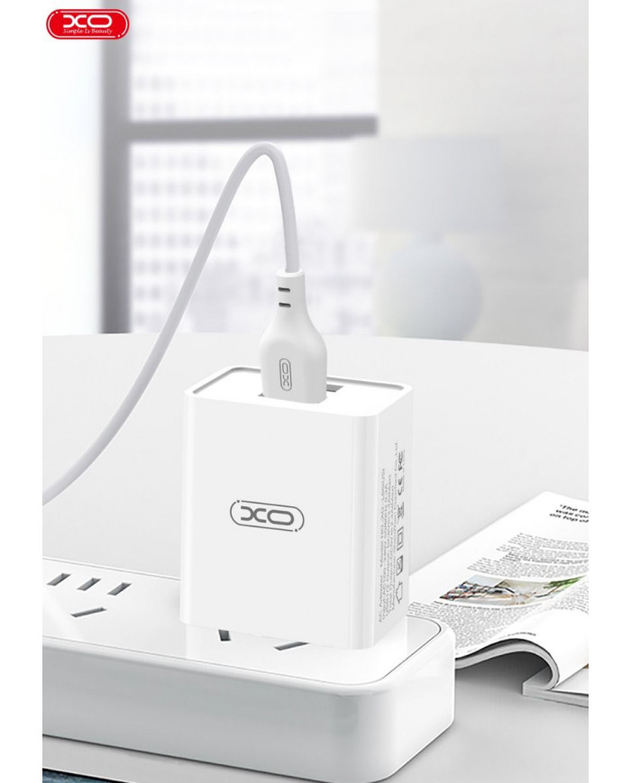 XO  2.4A Διπλής Θύρας USB Φορτιστής Για Lightning