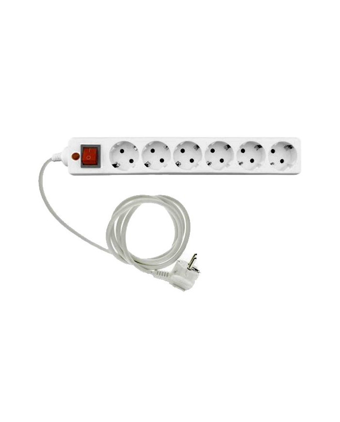 Entac Πολύπριζο Προστασίας 6 Θέσεων Με Διακόπτη 3x1.5mm 1.8m