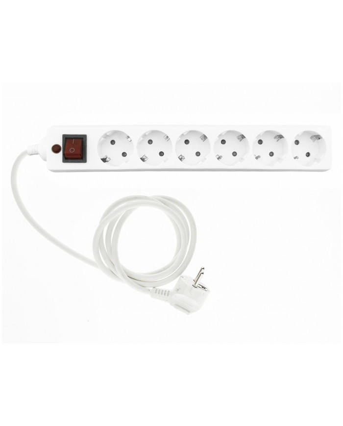 Entac Πολύπριζο Προστασίας 6 Θέσεων Με Διακόπτη 3x1.5mm 1.8m