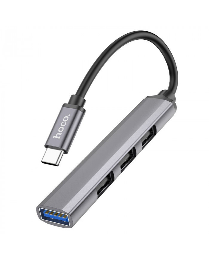 Hub USB-C Hoco HB26 USB3.0+3xUSB2.0 Γκρι