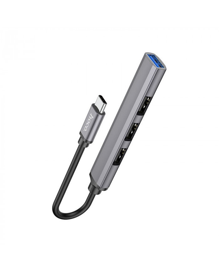 Hub USB-C Hoco HB26 USB3.0+3xUSB2.0 Γκρι