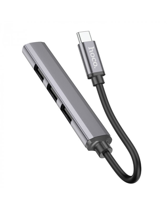 Hub USB-C Hoco HB26 USB3.0+3xUSB2.0 Γκρι