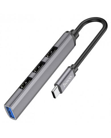 Hub USB-C Hoco HB26 USB3.0+3xUSB2.0 Γκρι