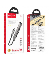 Hub USB-C Hoco HB26 USB3.0+3xUSB2.0 Γκρι