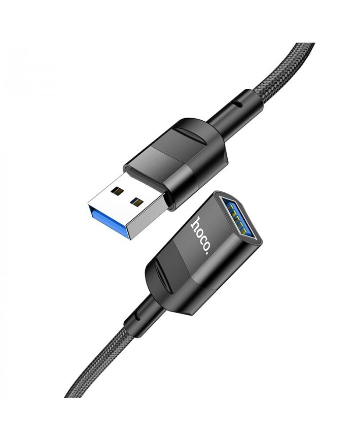 Καλώδιο Προέκτασης Hoco U107 USB Αρσενικό σε USB 3.0 Θηλυκό 3A 5Gbps OTG 1.2m Μαύρο