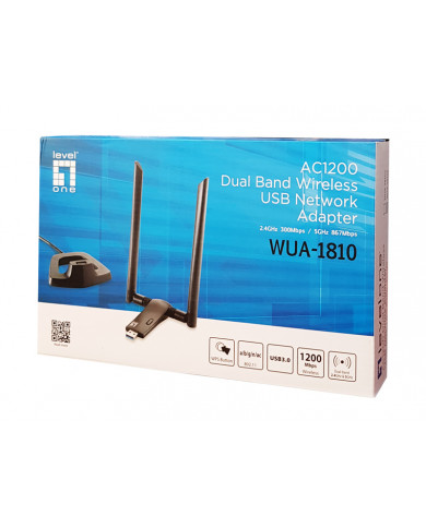 LEVELONE Wireless USB Network Adapter WUA-1810E AC1200 Dual Band, ver. 1