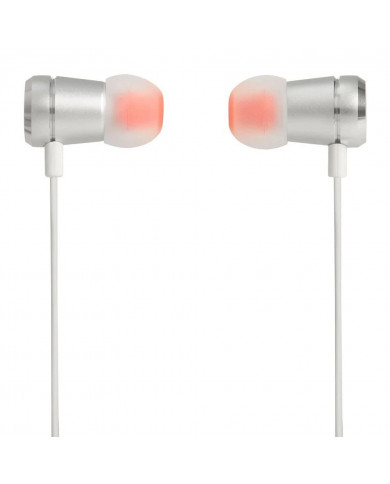 Hands Free JBL Tune 290 In-ear 3.5 mm Pure Bass Sound 8.7mm με Μικρόφωνο και Πλακέ Καλώδιο JBLT290SIL Ασημί Hands Free JBL Tune 290 In-ear 3.5 mm Pure Bass Sound 8.7mm με Μικρόφωνο και Πλακέ Καλώδιο JBLT290SIL Ασημί
