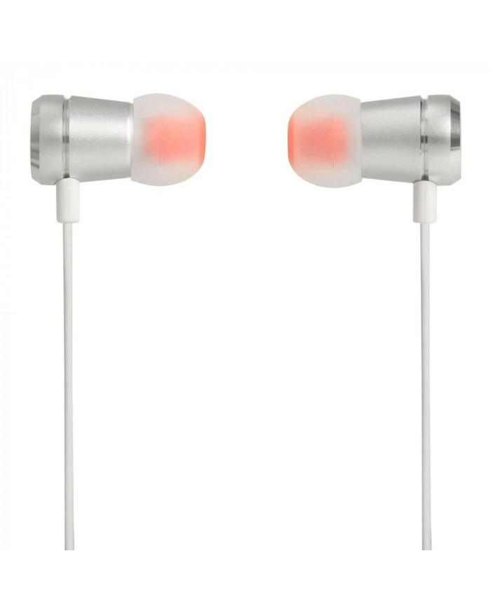Hands Free JBL Tune 290 In-ear 3.5 mm Pure Bass Sound 8.7mm με Μικρόφωνο και Πλακέ Καλώδιο JBLT290SIL Ασημί