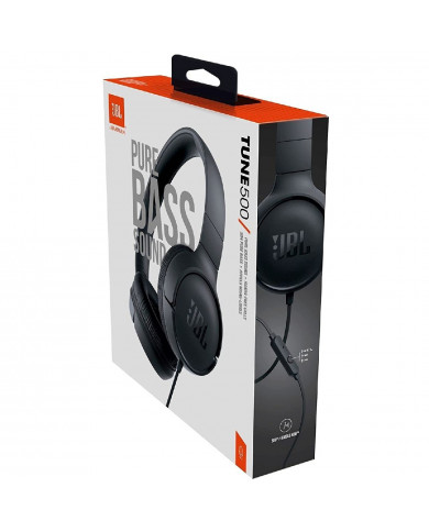 Ακουστικά Stereo On-ear JBL Tune 500 3.5mm Pure Bass Sound με Μικρόφωνο JBLT500BLK Μαύρο Ακουστικά Stereo On-ear JBL Tune 500 3.5mm Pure Bass Sound με Μικρόφωνο JBLT500BLK Μαύρο