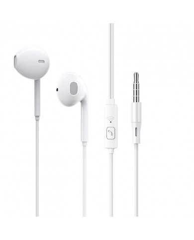 Hands Free Ancus Melody MD66 Semi in-Earbud Stereo 3.5mm Λευκό με Μικρόφωνο και Πλήκτρο Λειτουργίας 1,2μ