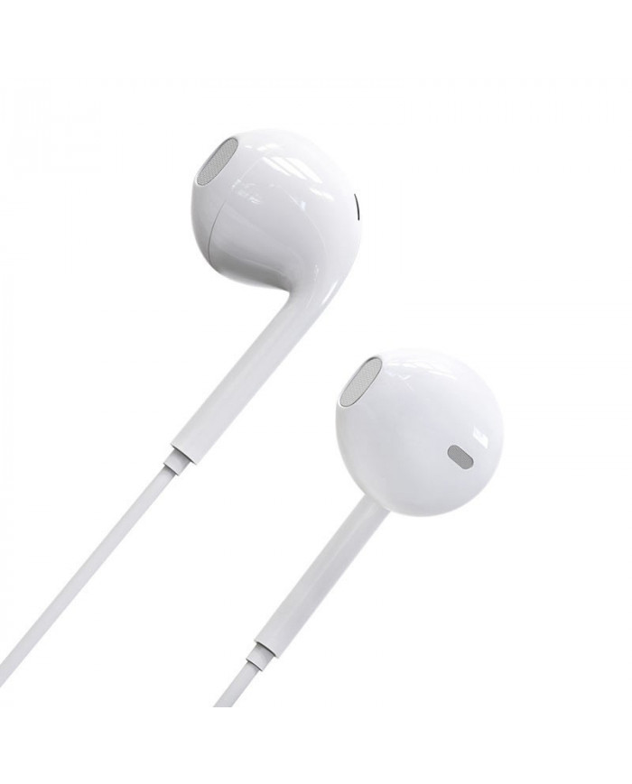 Hands Free Ancus Melody MD66 Semi in-Earbud Stereo 3.5mm Λευκό με Μικρόφωνο και Πλήκτρο Λειτουργίας 1,2μ
