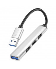 Hub USB Hoco HB26 USB3.0+ 3xUSB2.0 Ασημί