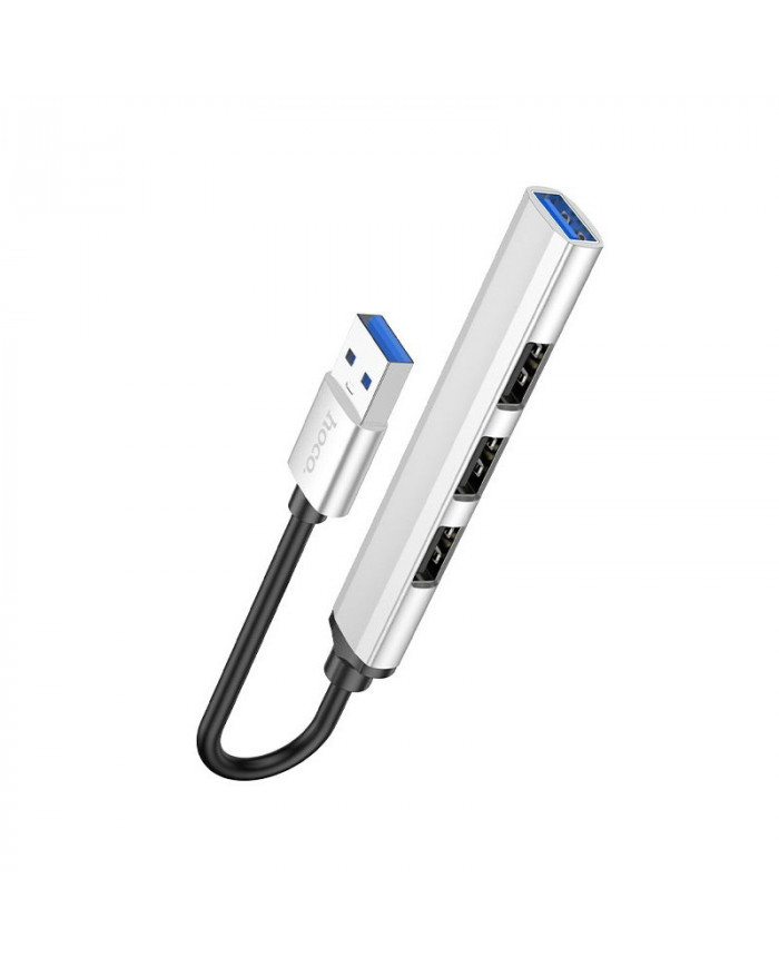 Hub USB Hoco HB26 USB3.0+ 3xUSB2.0 Ασημί