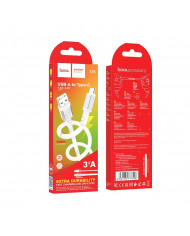 Καλώδιο Σύνδεσης Hoco X85 Strength USB σε USB-C 3A Λευκό 1m Υψηλής Αντοχής