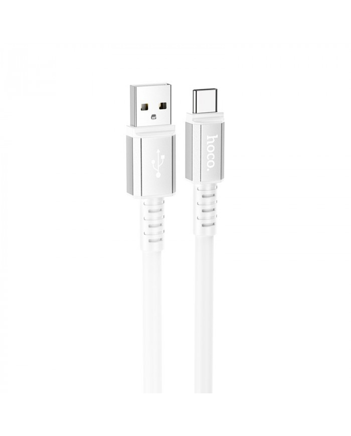 Καλώδιο Σύνδεσης Hoco X85 Strength USB σε USB-C 3A Λευκό 1m Υψηλής Αντοχής