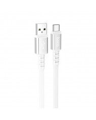 Καλώδιο Σύνδεσης Hoco X85 Strength USB σε USB-C 3A Λευκό 1m Υψηλής Αντοχής