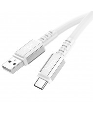 Καλώδιο Σύνδεσης Hoco X85 Strength USB σε USB-C 3A Λευκό 1m Υψηλής Αντοχής