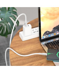 Καλώδιο Σύνδεσης Hoco X85 Strength USB σε USB-C 3A Λευκό 1m Υψηλής Αντοχής