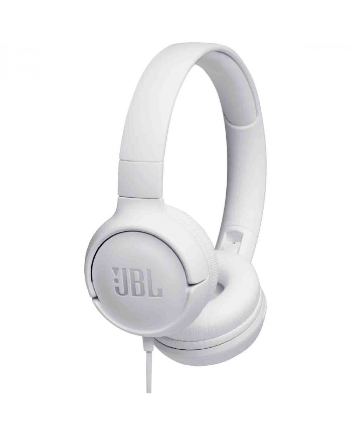 Ακουστικά Stereo On-ear JBL Tune 500 3.5mm Pure Bass Sound με Μικρόφωνο JBLT500WHT Λευκό