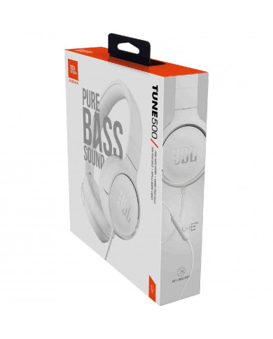 Ακουστικά Stereo On-ear JBL Tune 500 3.5mm Pure Bass Sound με Μικρόφωνο JBLT500WHT Λευκό Ακουστικά Stereo On-ear JBL Tune 500 3.5mm Pure Bass Sound με Μικρόφωνο JBLT500WHT Λευκό