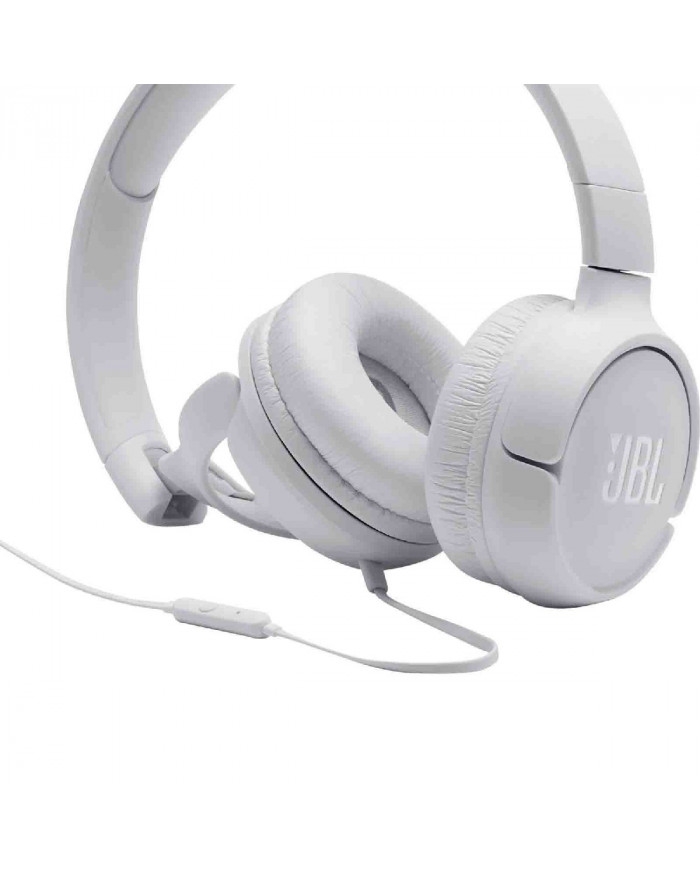 Ακουστικά Stereo On-ear JBL Tune 500 3.5mm Pure Bass Sound με Μικρόφωνο JBLT500WHT Λευκό