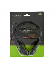 Ακουστικά Stereo Mee-Ole PC-900 με Μικρόφωνο και Διπλή Έξοδο 3.5mm Μαύρα