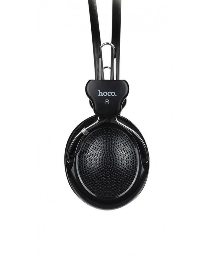 Ακουστικά Stereo Hoco W5 Manno 3.5mm Μαύρα με Μικρόφωνο και Πλήκτρο Ελέγχου