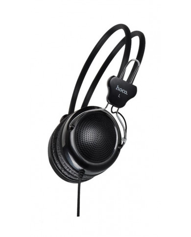 Ακουστικά Stereo Hoco W5 Manno 3.5mm Μαύρα με Μικρόφωνο και Πλήκτρο Ελέγχου