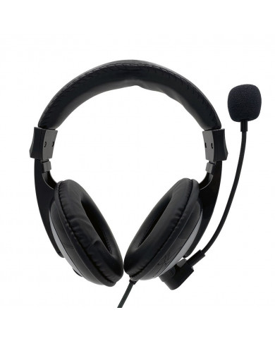 Ακουστικά Stereo Media-Tech TURDUS PRO MT3603 με Διπλό Κονέκτορα 3.5mm και Ρυθμιζόμενο Μικρόφωνο. Μαύρο