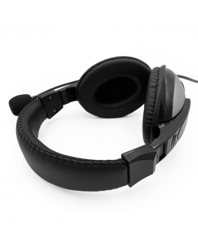 Ακουστικά Stereo Media-Tech TURDUS PRO MT3603 με Διπλό Κονέκτορα 3.5mm και Ρυθμιζόμενο Μικρόφωνο. Μαύρο