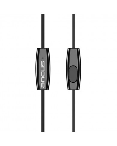 Hands Free Ancus Harmony MD44 in-Earbud Stereo 3.5mm Μαύρο με Μικρόφωνο και Πλήκτρο Λειτουργίας 1,2μ