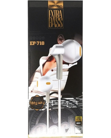 Treqa EP-710 Earbuds Handsfree με Βύσμα 3.5mm Λευκό