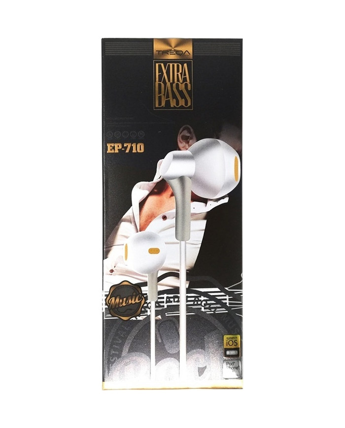 Treqa EP-710 Earbuds Handsfree με Βύσμα 3.5mm Λευκό