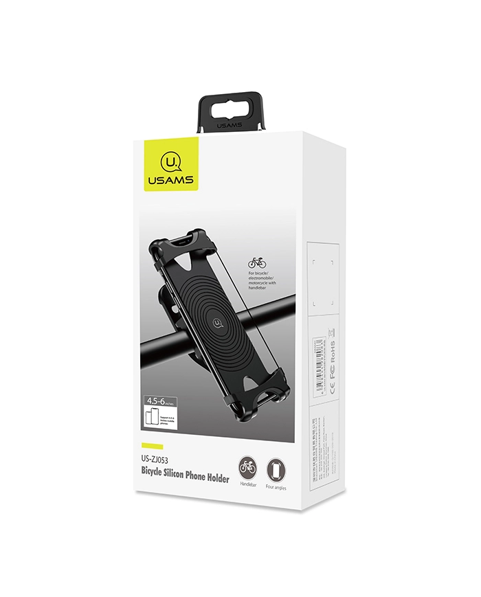 USAMS βάση ποδηλάτου για smartphone US-ZJ053, λαστιχένια, μαύρη