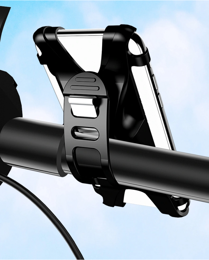 USAMS βάση ποδηλάτου για smartphone US-ZJ053, λαστιχένια, μαύρη