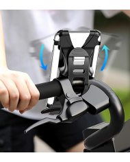 USAMS βάση ποδηλάτου για smartphone US-ZJ053, λαστιχένια, μαύρη