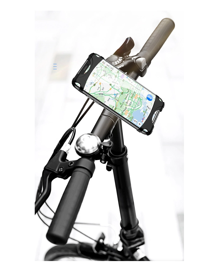 USAMS βάση ποδηλάτου για smartphone US-ZJ053, λαστιχένια, μαύρη