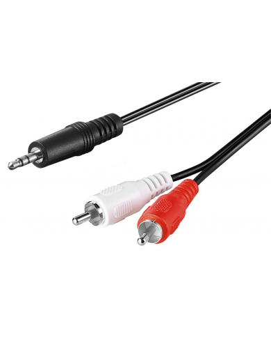 GOOBAY καλώδιο ήχου 51651 3.5mm σε 2x RCA, 3 pin stereo, 5m, μαύρο GOOBAY καλώδιο ήχου 51651 3.5mm σε 2x RCA, 3 pin stereo, 5m, μαύρο