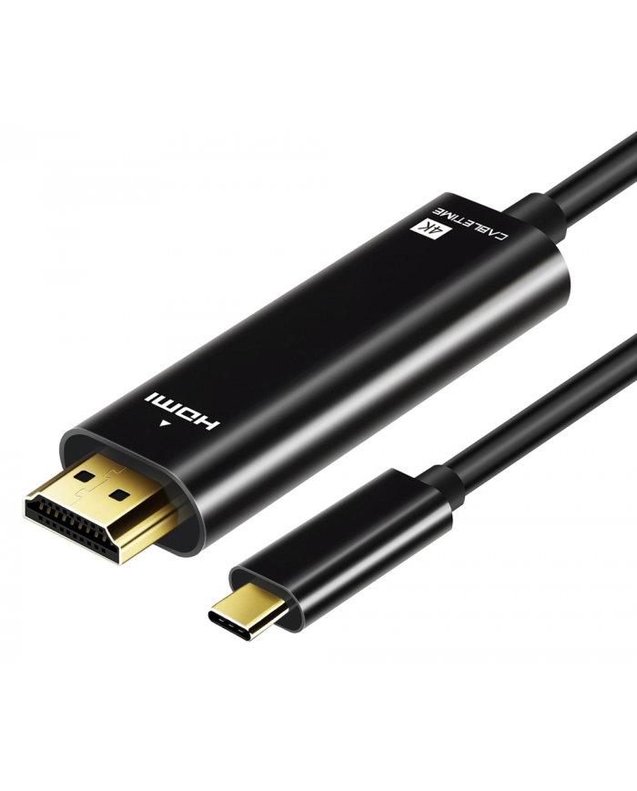 CABLETIME καλώδιο USB-C σε HDMI CT-CMHD, 4K/60Hz, 0.9m, μαύρο